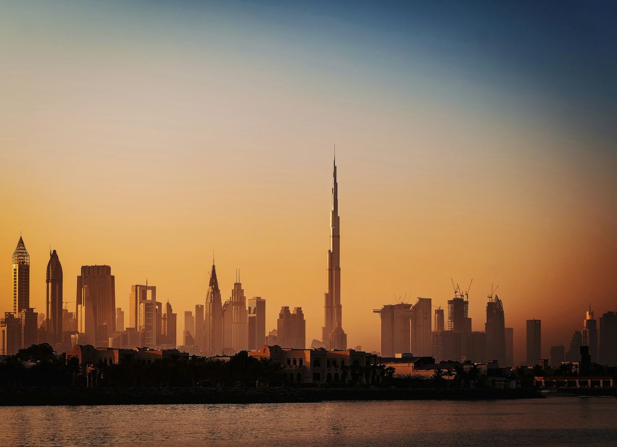 Dubai skyline at dusk